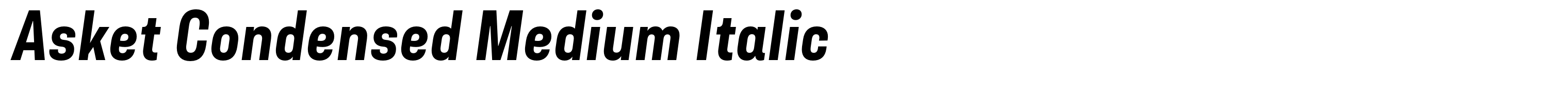 Asket Condensed Medium Italic
